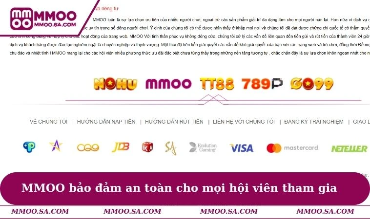 MMOO bảo đảm an toàn cho mọi hội viên tham gia