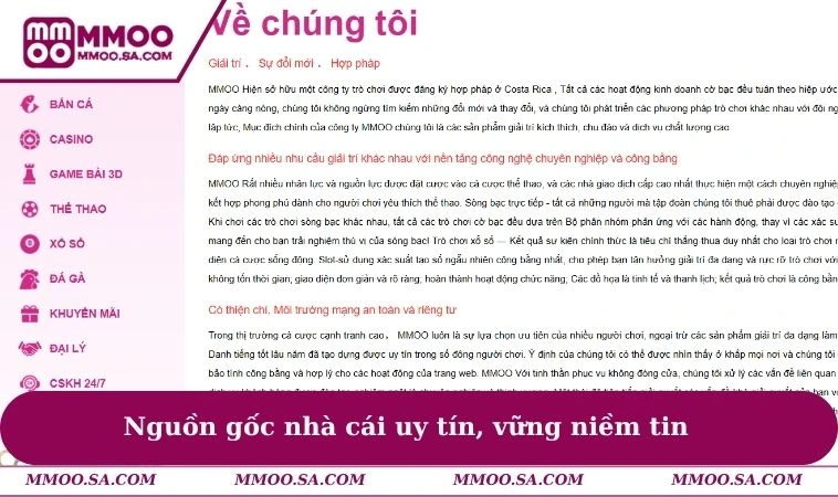 Nguồn gốc nhà cái uy tín, vững niềm tin