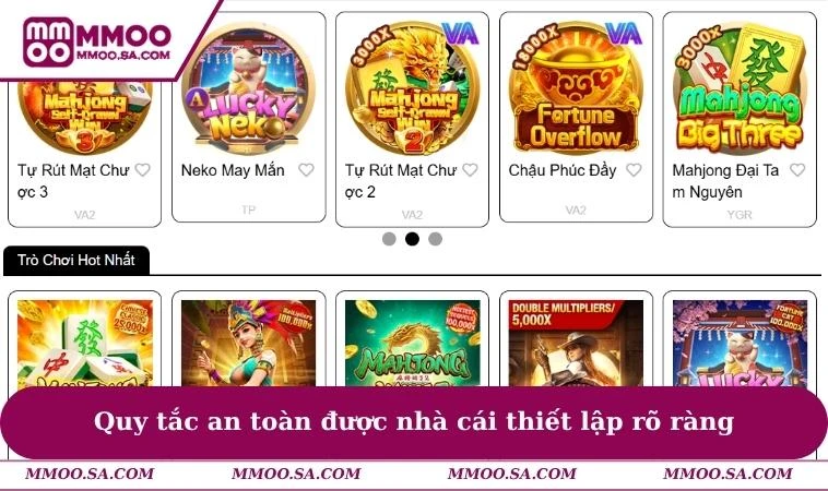 Quy tắc an toàn được nhà cái thiết lập rõ ràng